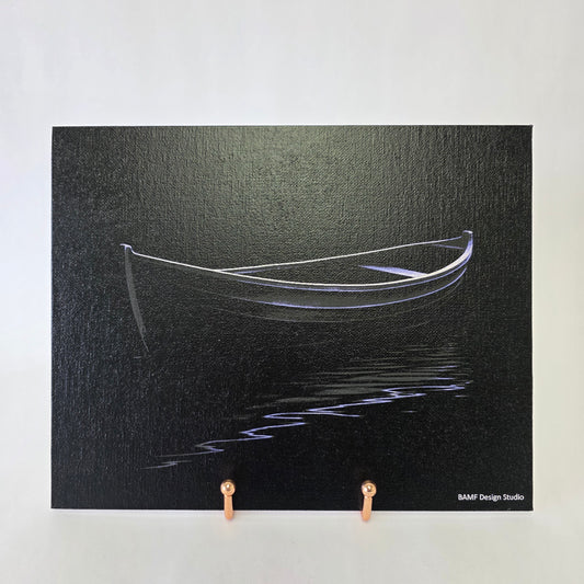 Jon Boat Framed Laser Art