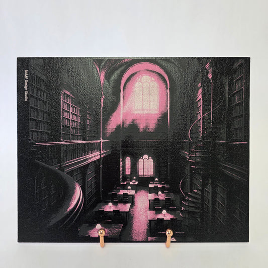 Grand Library Framed Laser Art
