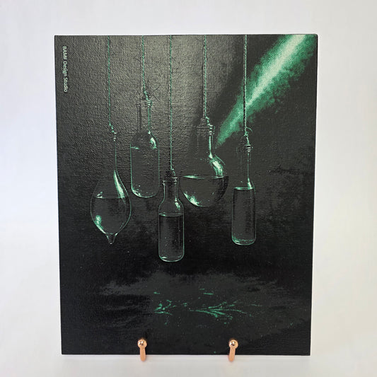 Hanging Glasses Framed Laser Art