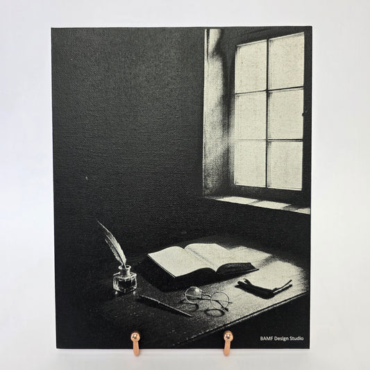 Writer's Desk Framed Laser Art