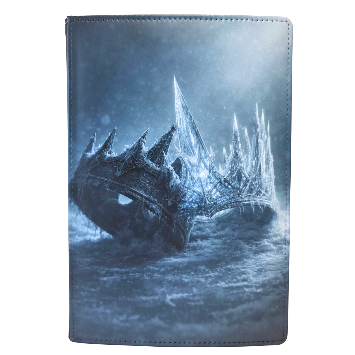 Journal cover featuring a glass crown colliding with an iron crown.