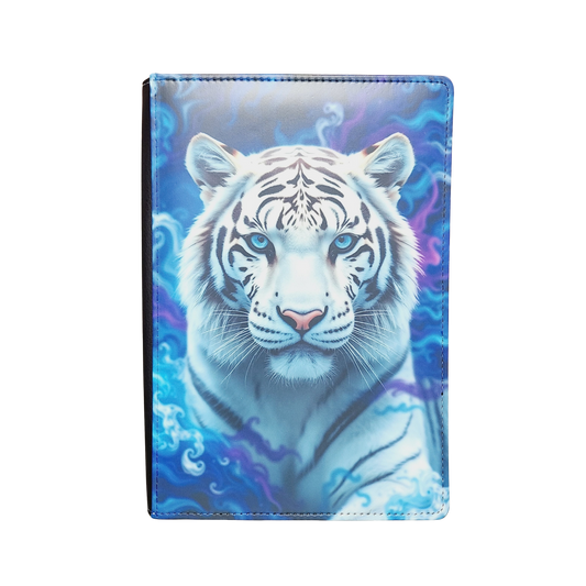 White Tiger Journal, Vibrant Blue and Purple Notebook