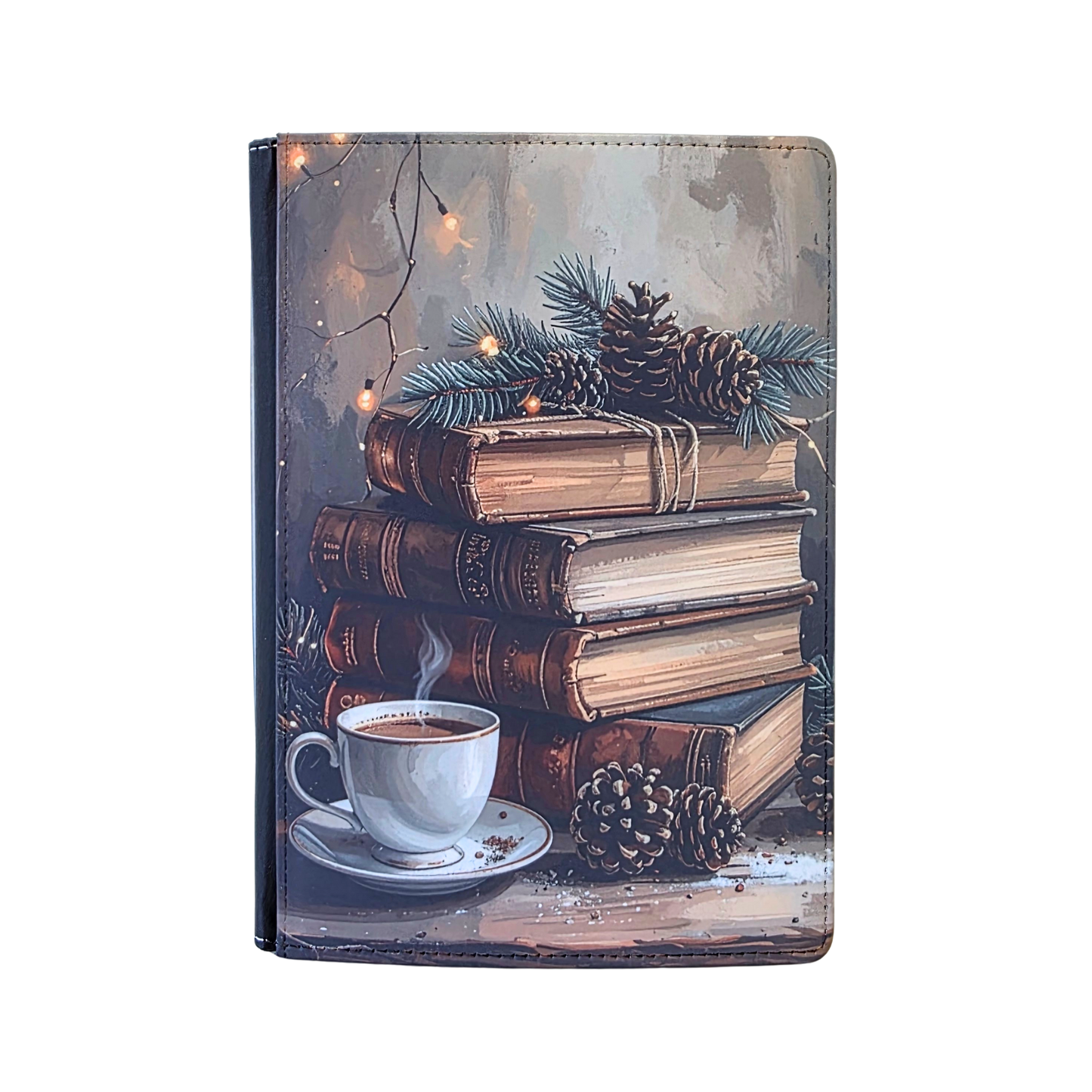 Rustic Bookstack Winter Journal