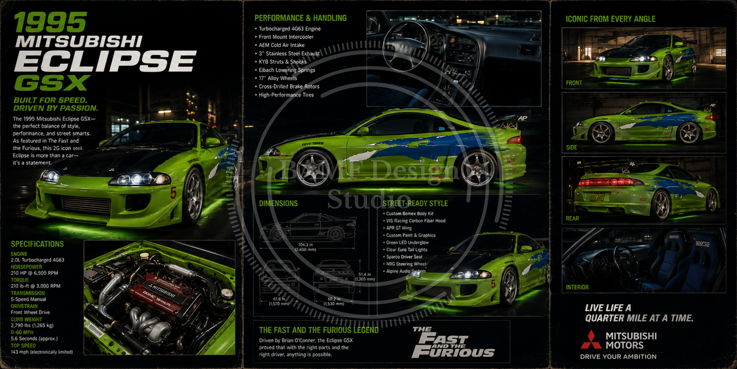 Brian's Eclipse | DeskScape Workstation Mat | Fast and Furious Collection