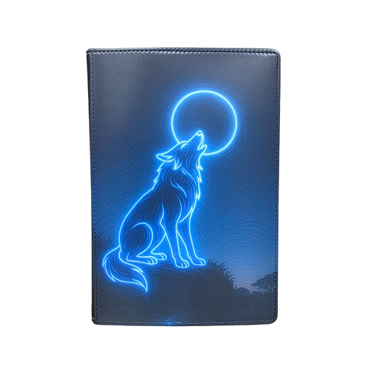 Moon Glow Wolf Light Art Journal