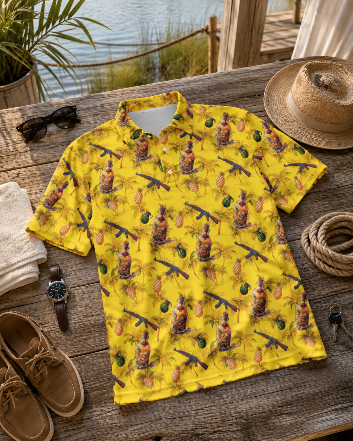 Rum Runner | FlexFit Polo | The Island Collection