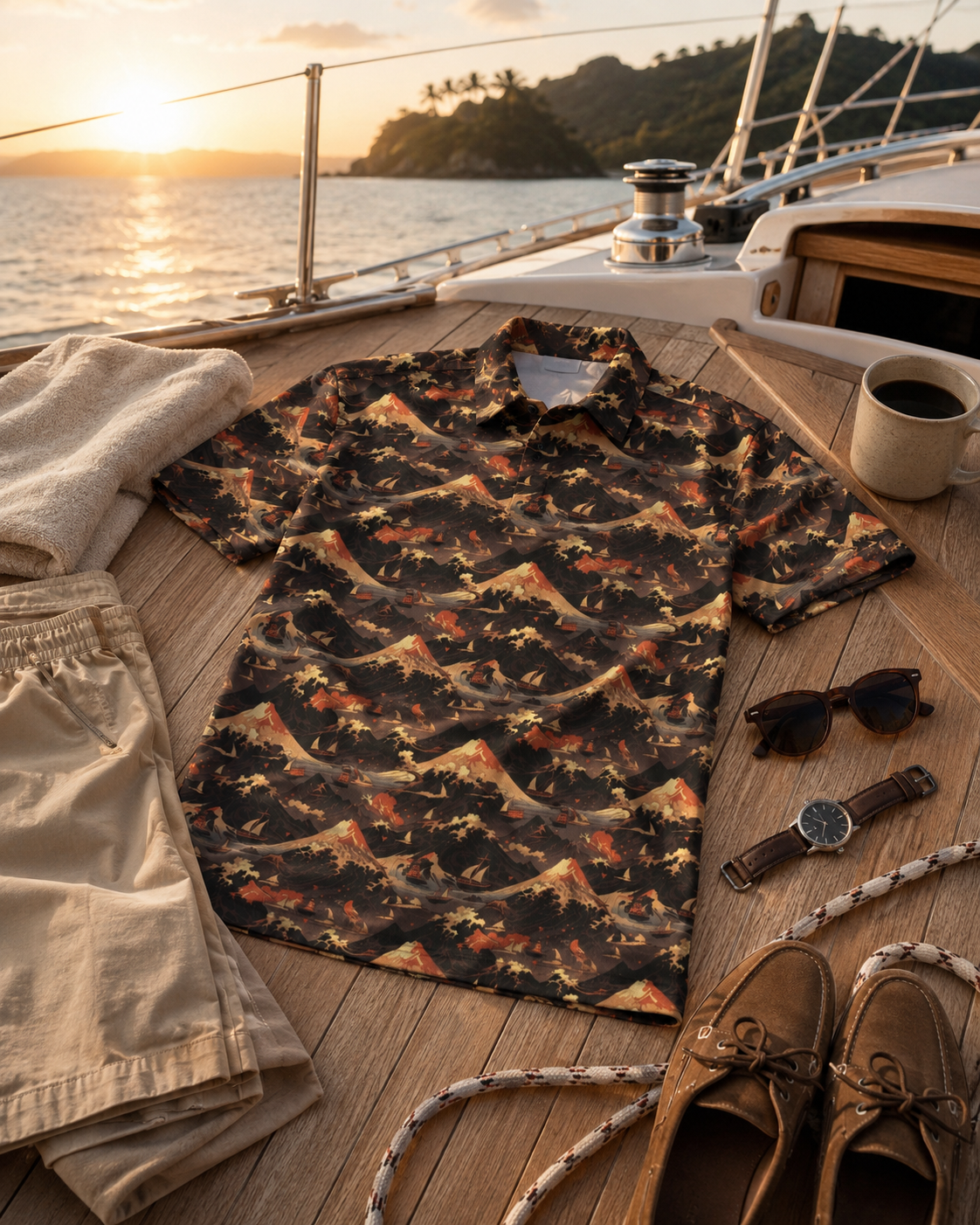Shifting Tides | FlexFit Polo | The Island Collection
