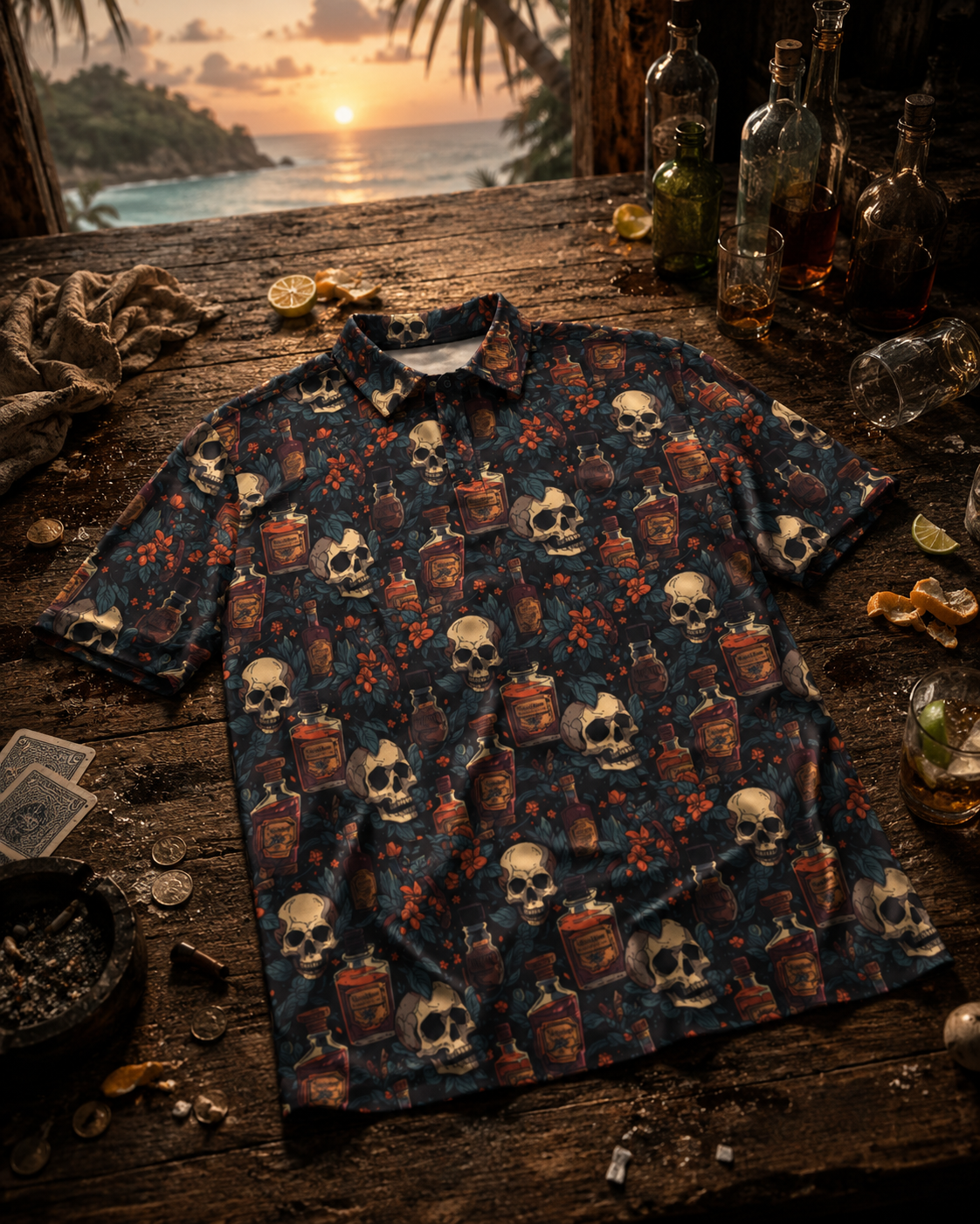Poison Bloom | FlexFit Polo | The Island Collection