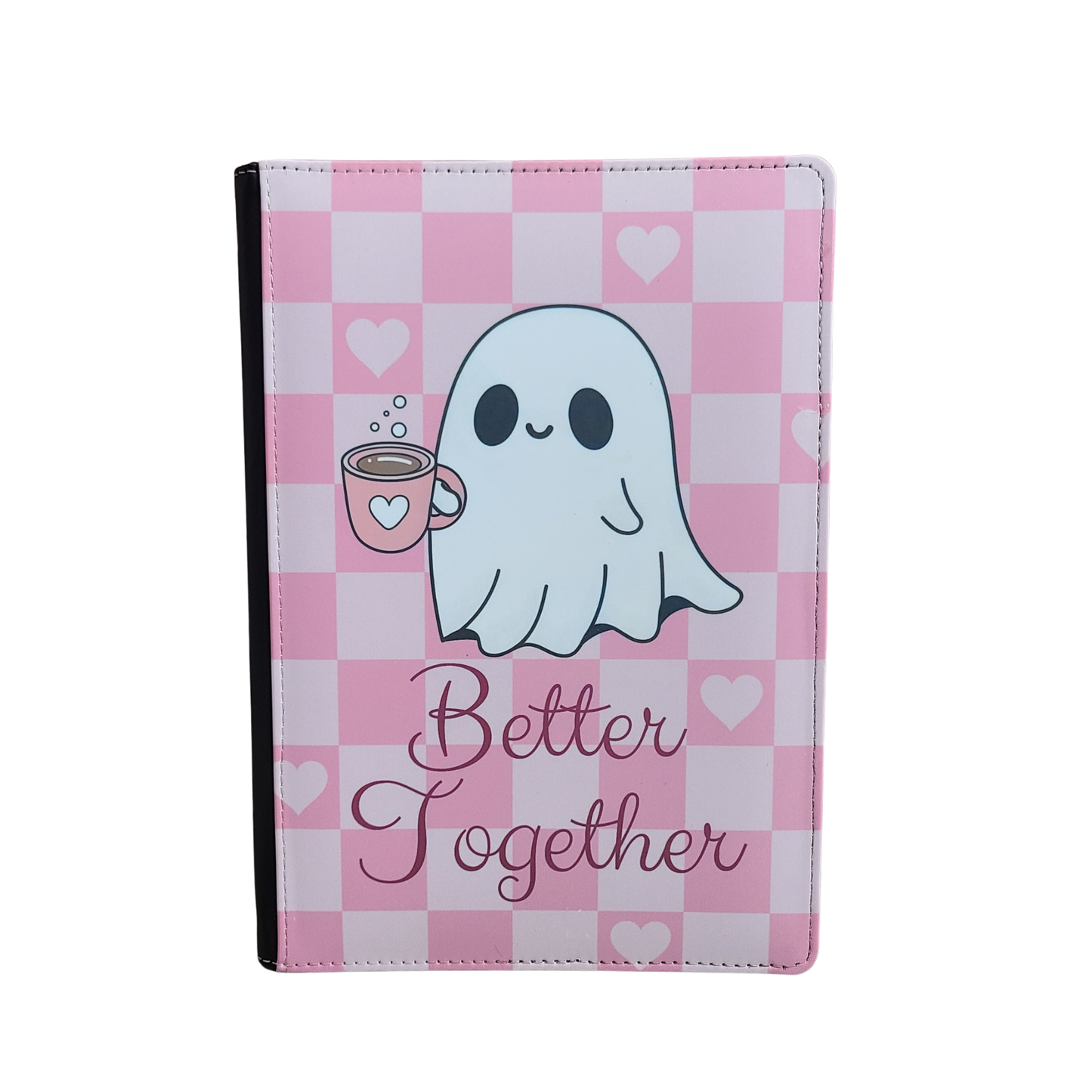 Better Together Journal, Cute Ghost, Valentine's Pink Journal