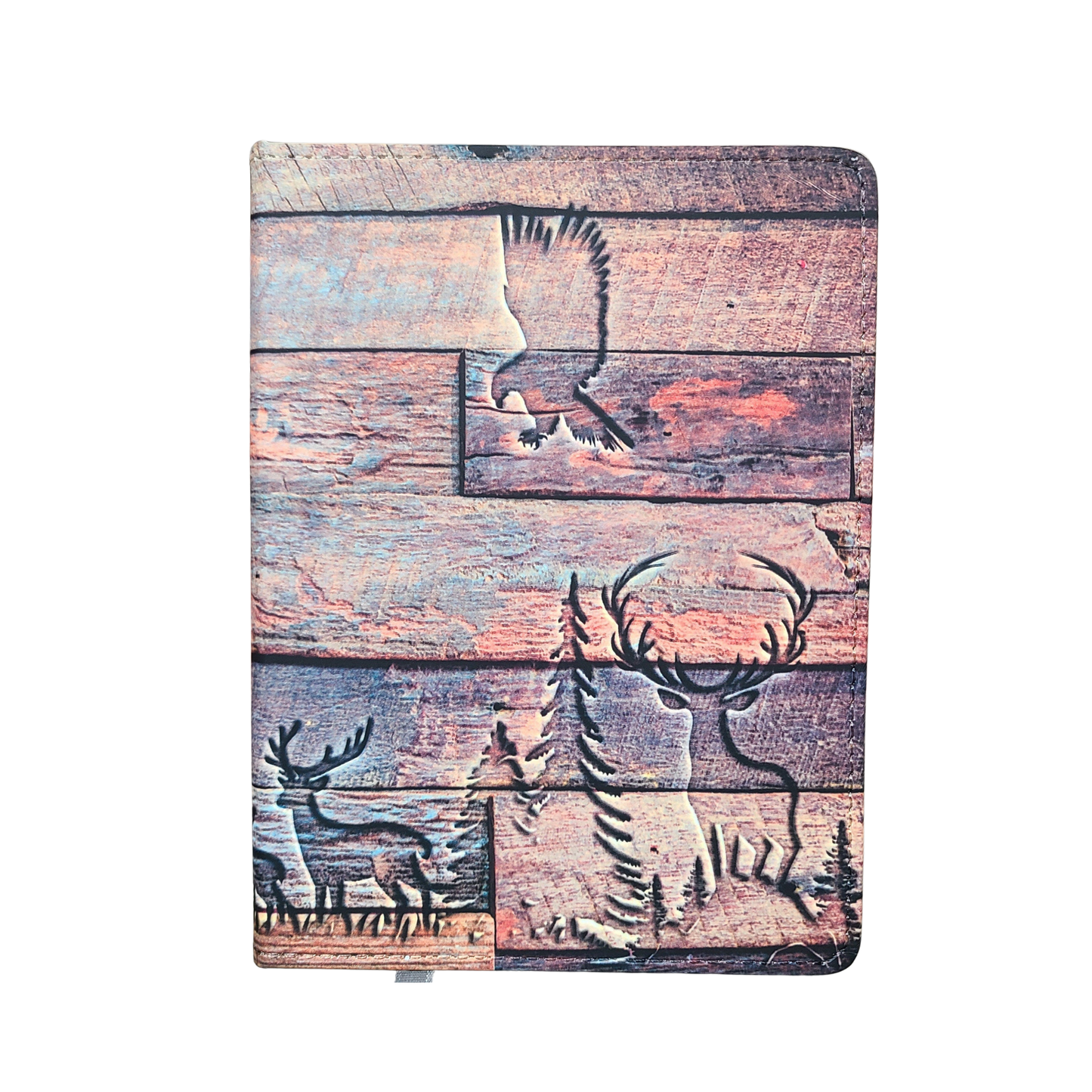 Faux Wood Embossed Deer Journal