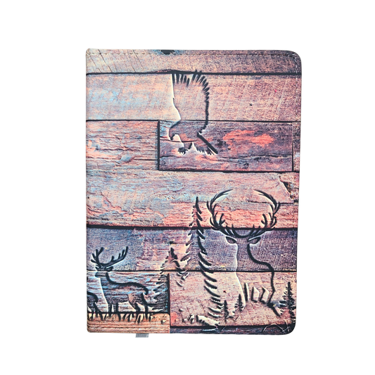 Faux Wood Embossed Deer Journal