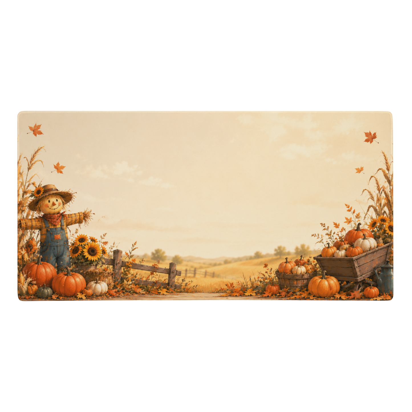 Friendly Harvest Scarecrow | DeskScape Workstation Mat