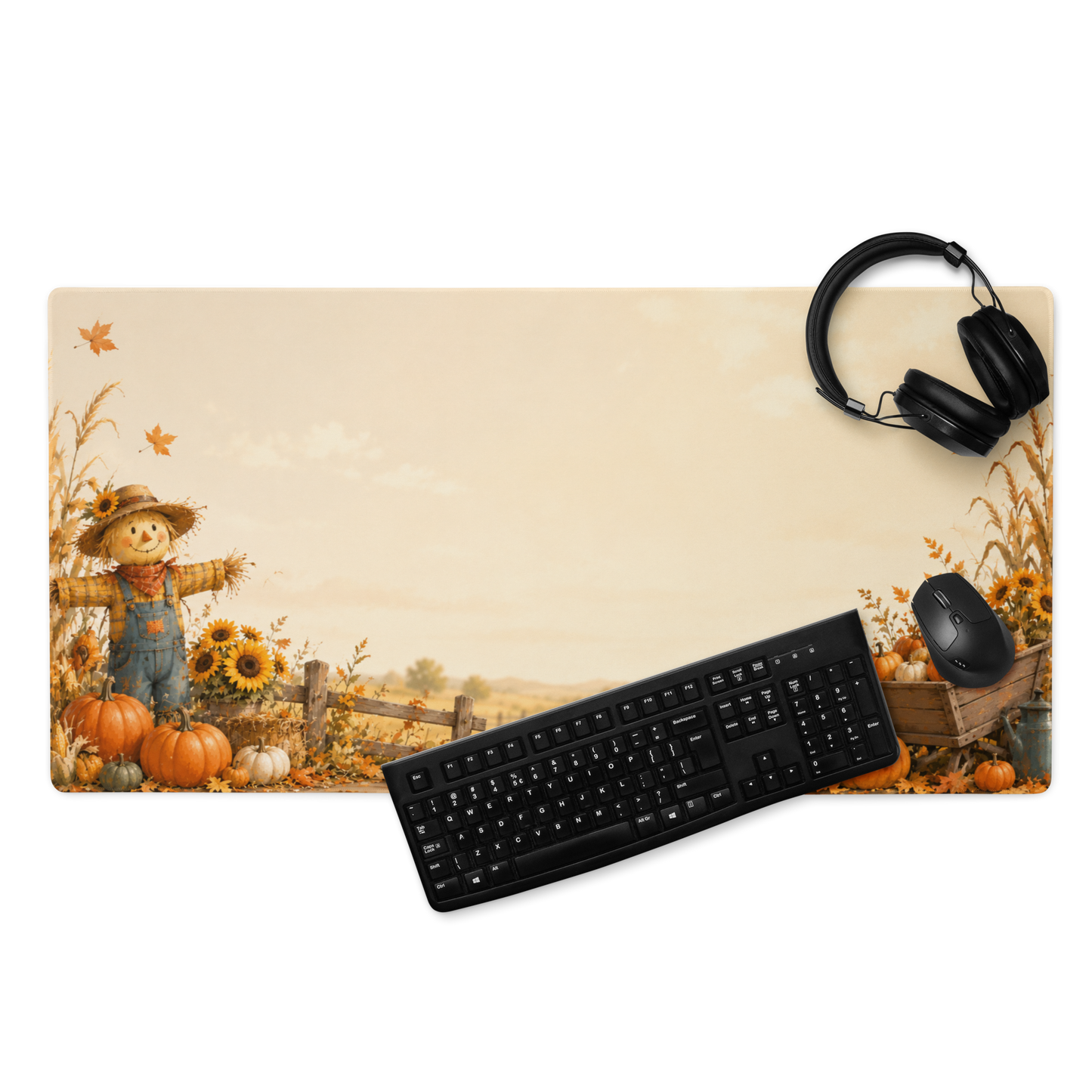 Friendly Harvest Scarecrow | DeskScape Workstation Mat