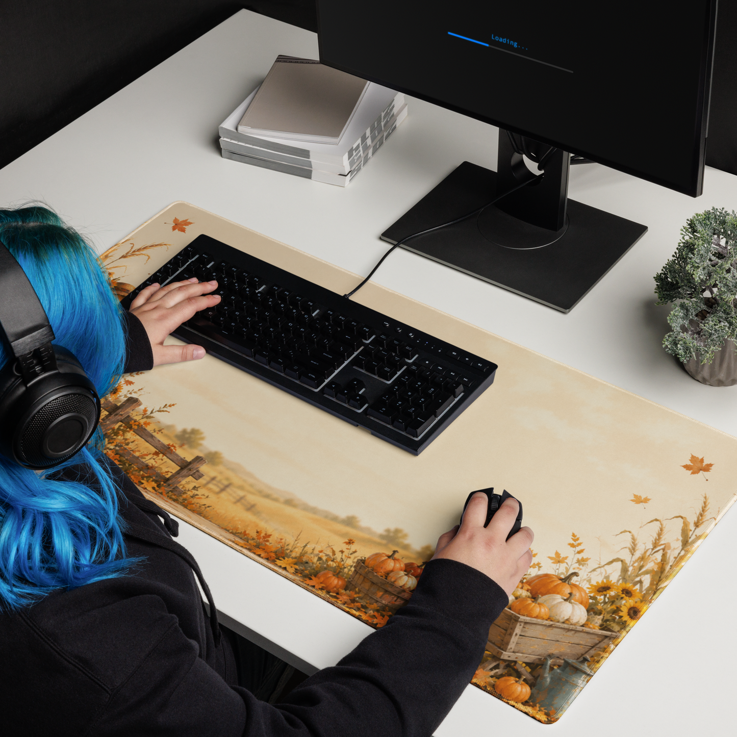 Friendly Harvest Scarecrow | DeskScape Workstation Mat