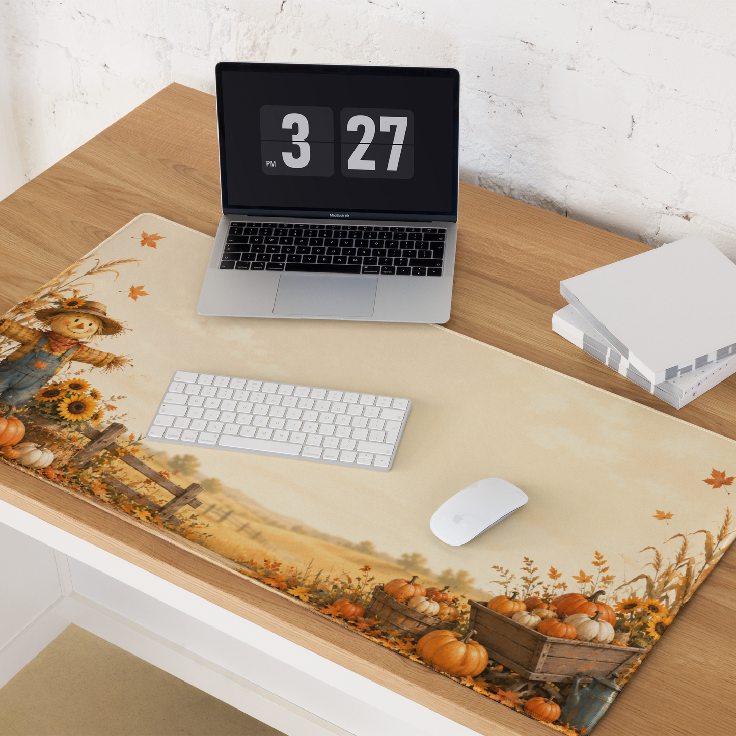 Friendly Harvest Scarecrow | DeskScape Workstation Mat