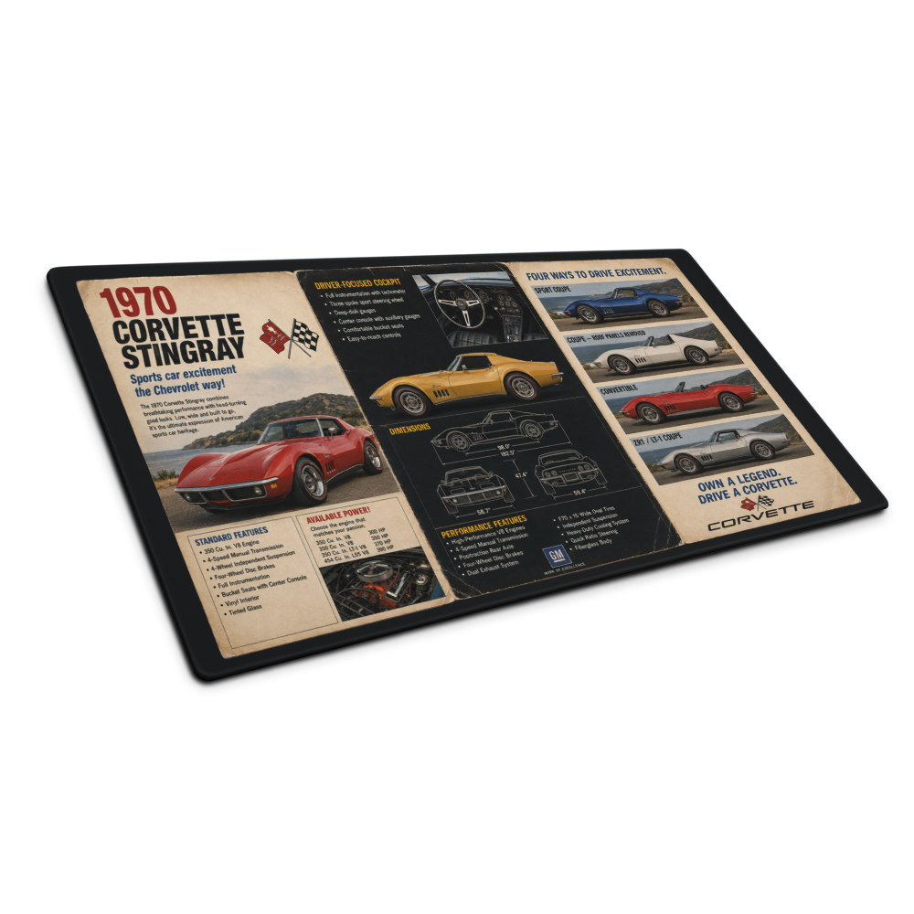 1970 Stingray Corvette | DeskScape Workstation Mat | Automotive Collection