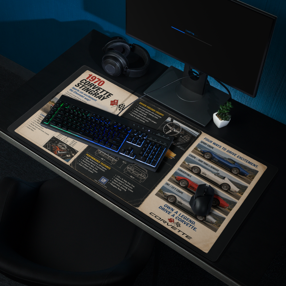 1970 Stingray Corvette | DeskScape Workstation Mat | Automotive Collection