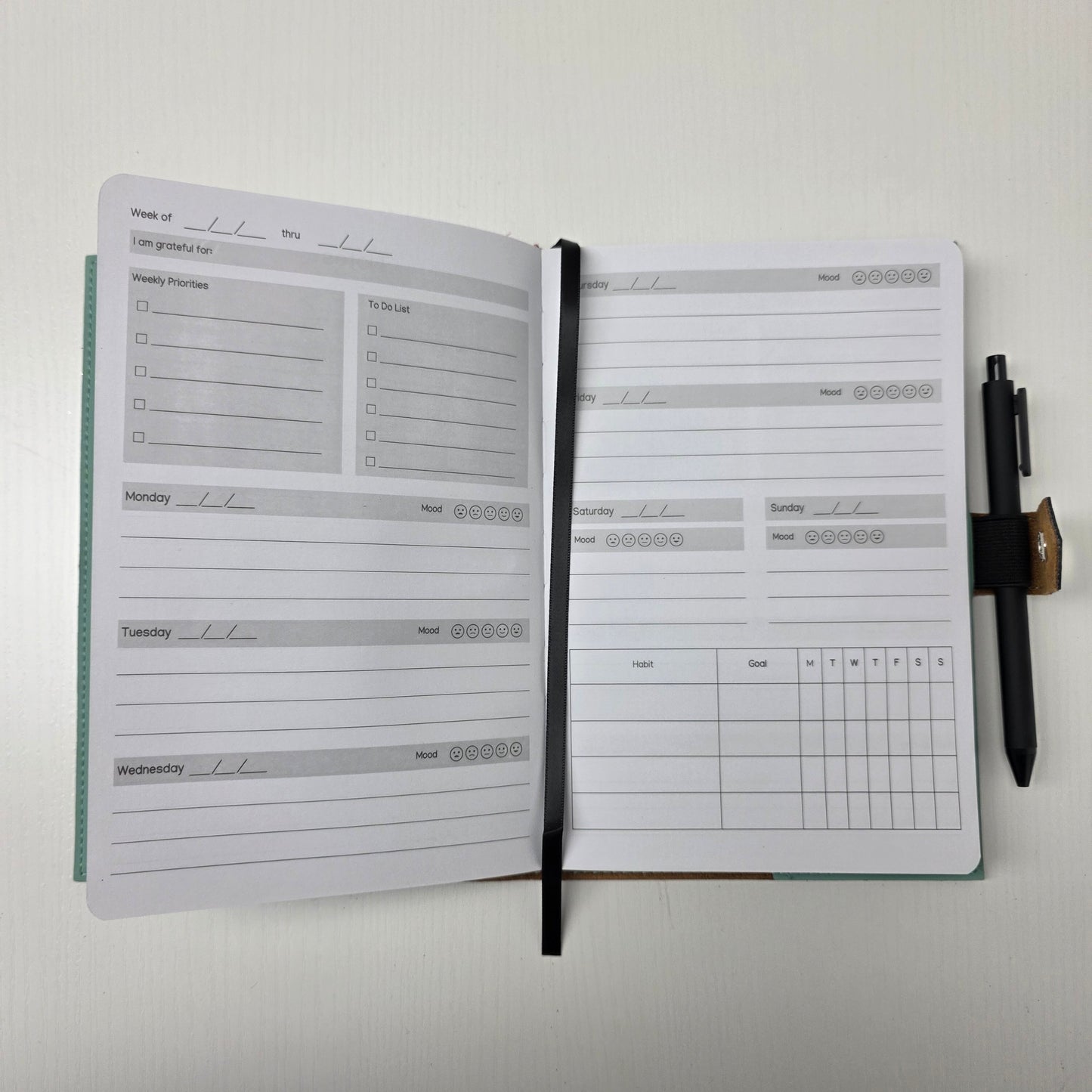 Studio Luxe Aquamarine Faux Leather Journal Cover