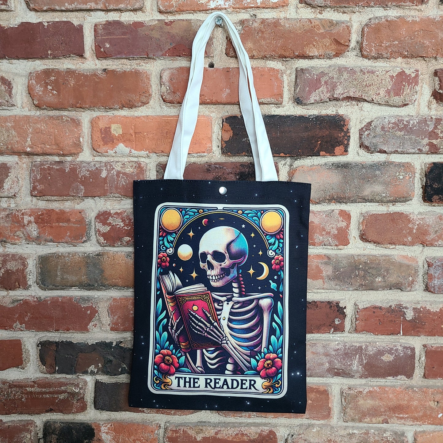 Reader Tarot Card Tote Bag, Book Lover Tote