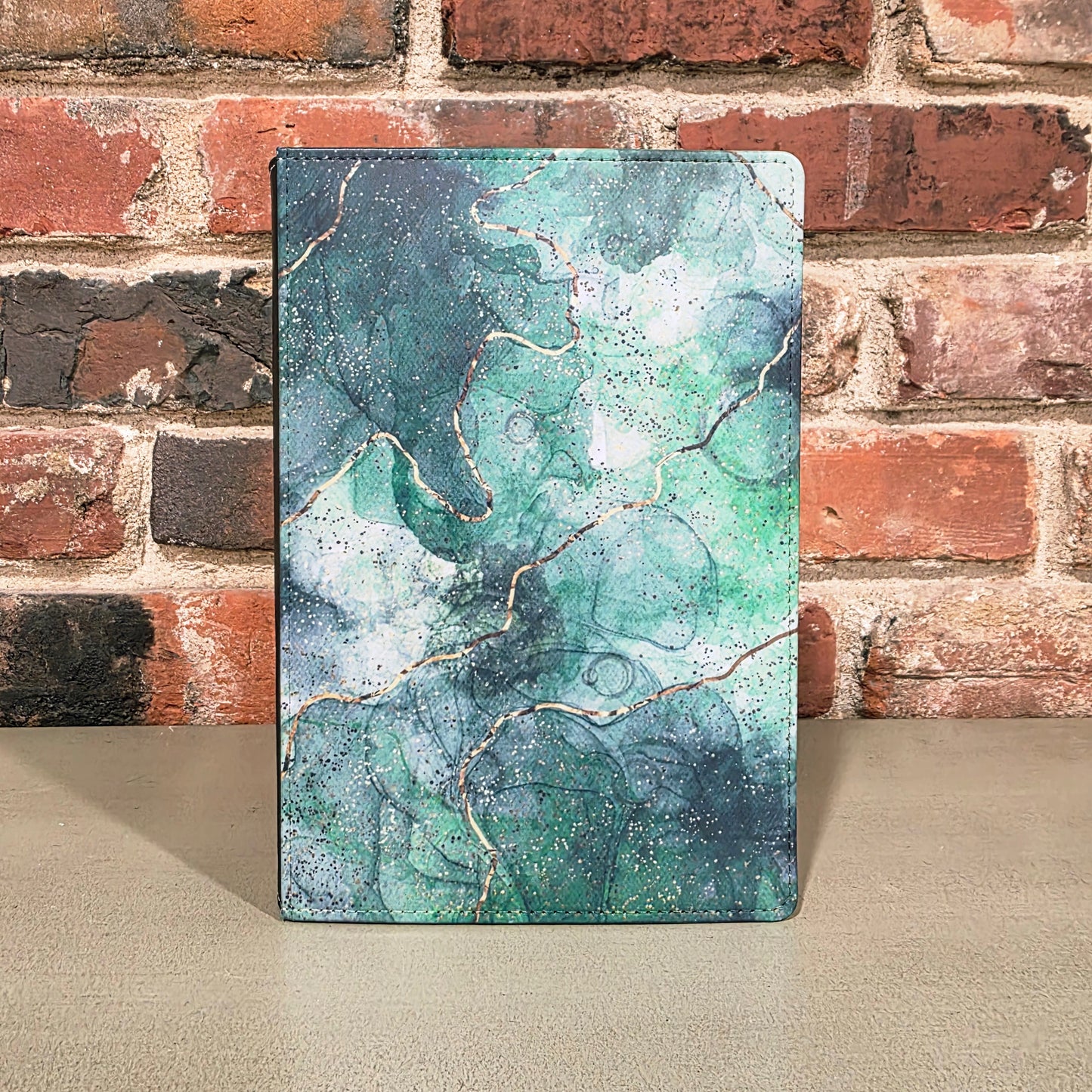Green and Gold Abstract Journal