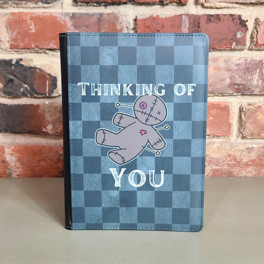 Voodoo Doll Journal, Thinking of You, Checker Pattern Journal