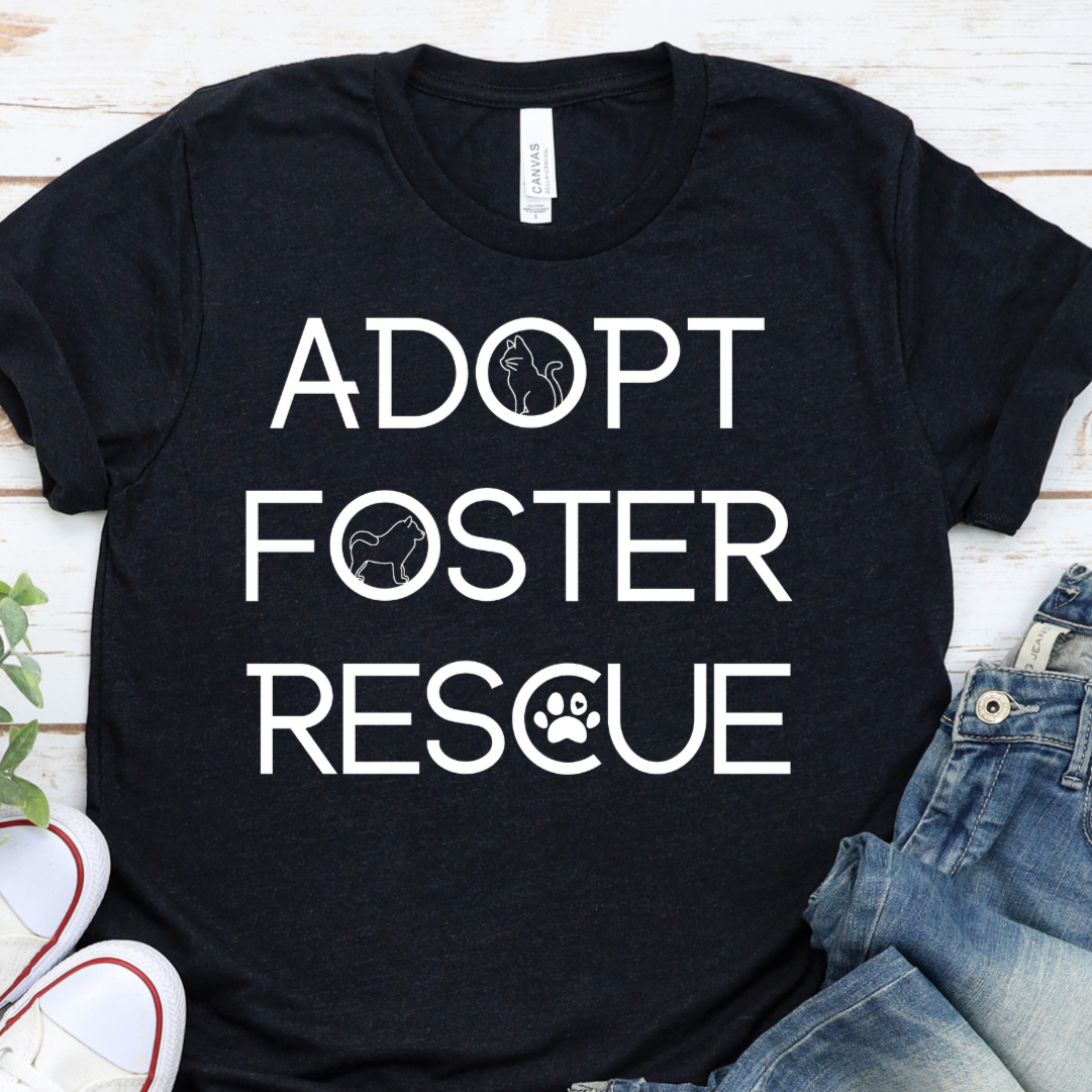 Animal Lover, Adopt Foster Rescue Animals, Adopt Animals, Animal Advocate Shirt, Dog Lover, Cat Lover Short-Sleeve Unisex T-Shirt