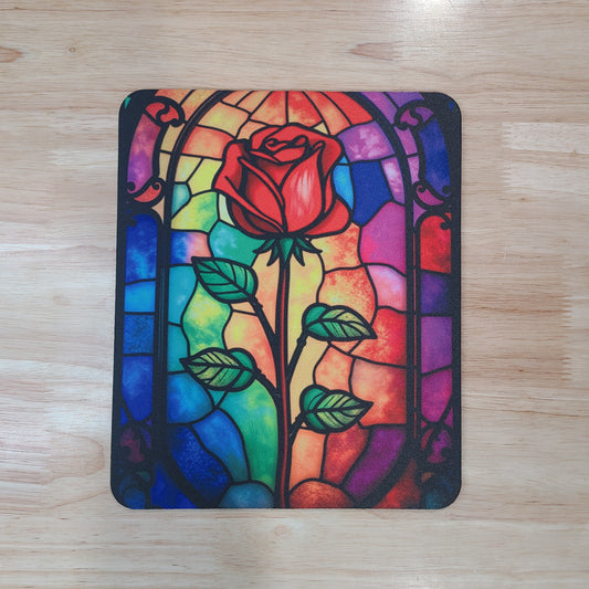 Rose Stained Glass Mousepad