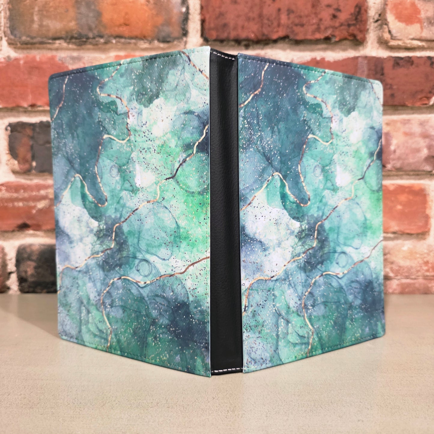 Green and Gold Abstract Journal
