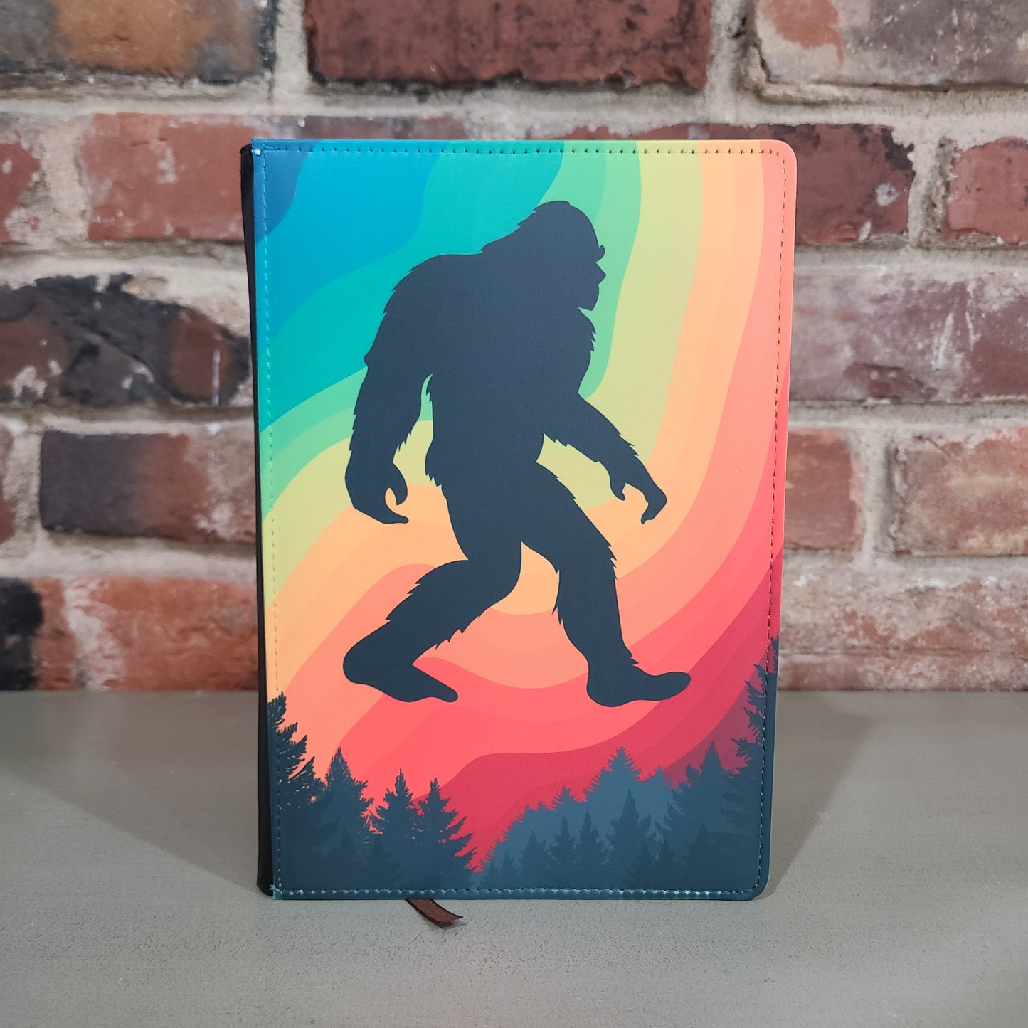 Big Foot Rainbow Journal, Reusable Journal, Rainbow Forest, Colorful Journal