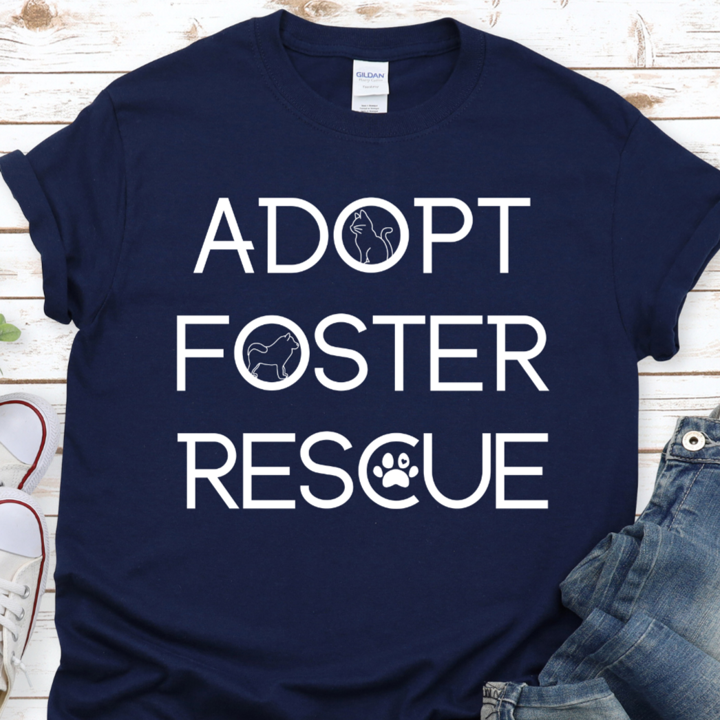 Animal Lover, Adopt Foster Rescue Animals, Adopt Animals, Animal Advocate Shirt, Dog Lover, Cat Lover Short-Sleeve Unisex T-Shirt