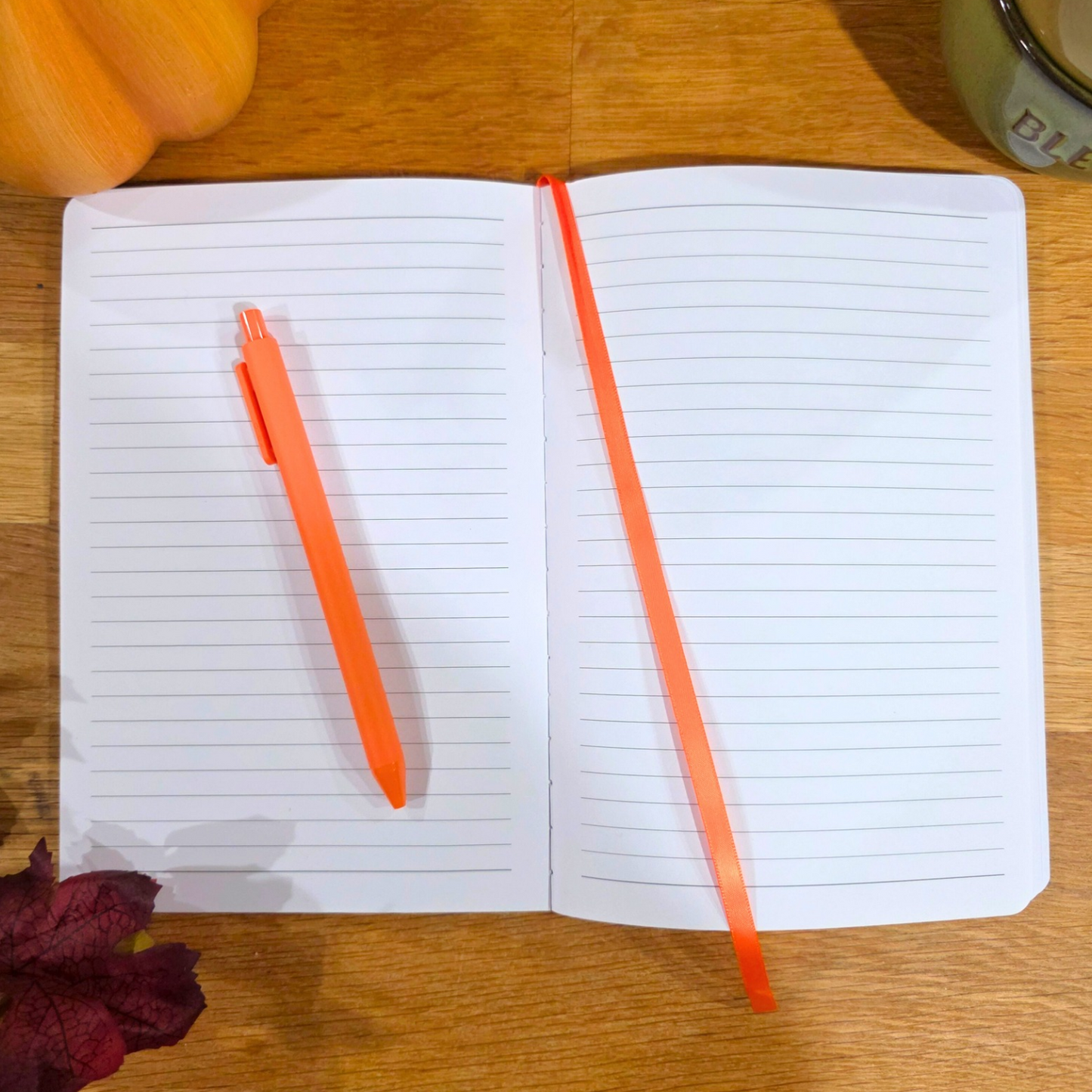 Limited Edition Lined Pages with Orange Bookmark