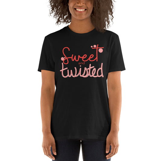 Sweet and Twisted, Candy Cane Shirt, Christmas Shirt, Funny Christmas, Funny Shirt, Holiday Shirt, Cute Holiday, Short-Sleeve Unisex T-Shirt