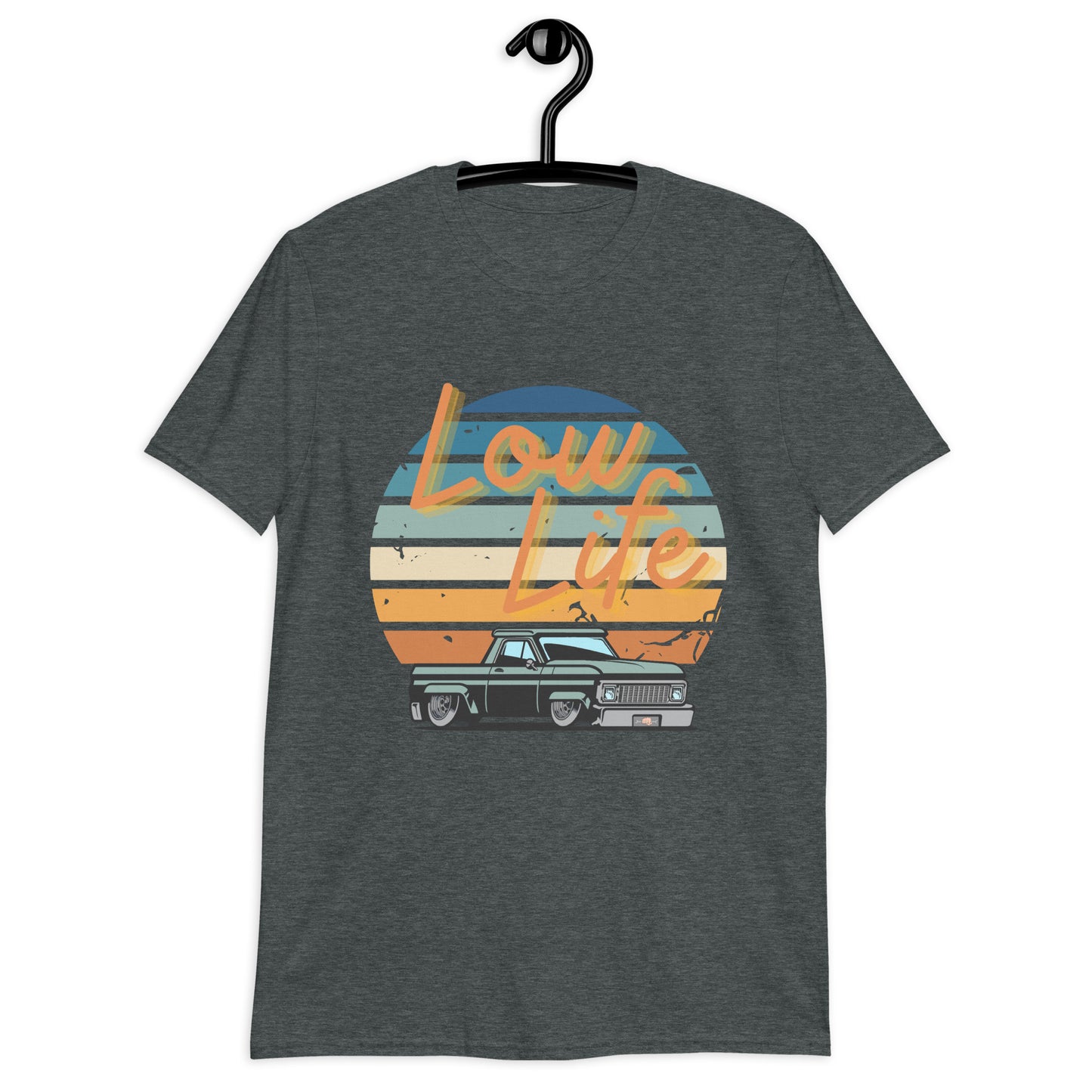 Low Life, Low Ride, Truck. Car, Retro, Gearhead Short-Sleeve Unisex T-Shirt