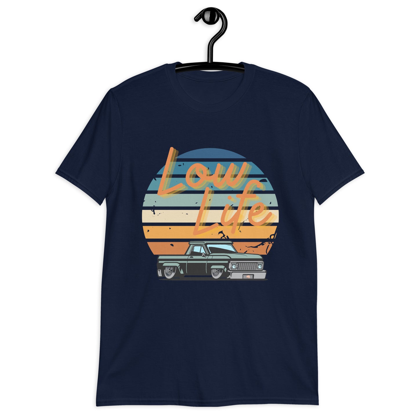 Low Life, Low Ride, Truck. Car, Retro, Gearhead Short-Sleeve Unisex T-Shirt