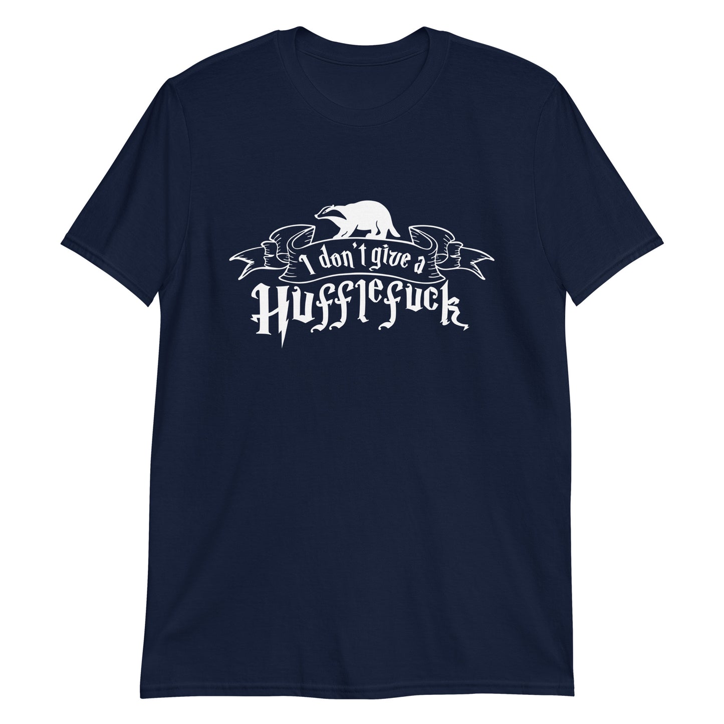 Sarcastic Hufflepuff Shirt, Don't Give a Fuck, Funny, Harry Potter, Hogwarts, Adult Humor, Funny Gift, Short-Sleeve Unisex T-Shirt