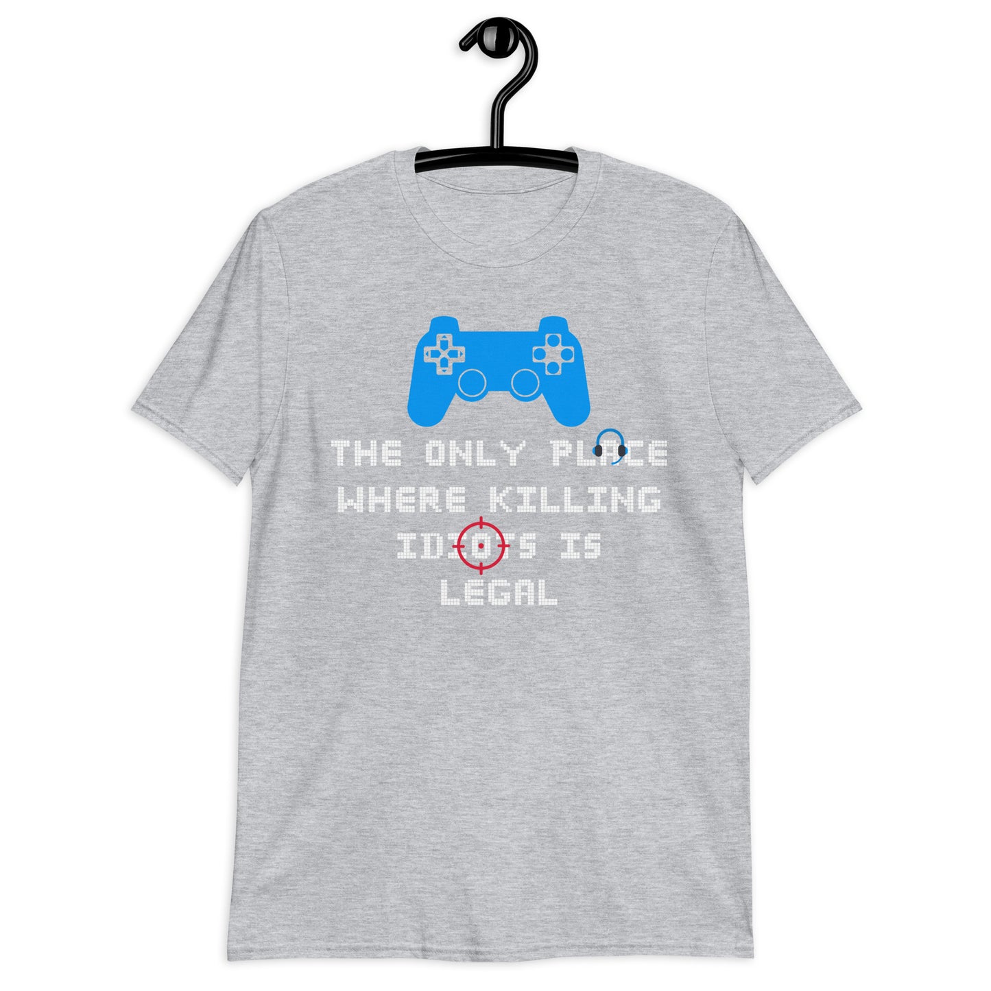 Funny Gamer Shirt, Kill Idiots, Gaming Shirt, Video Game Shirt, Game Controller, Xbox, PS5 Short-Sleeve Unisex T-Shirt