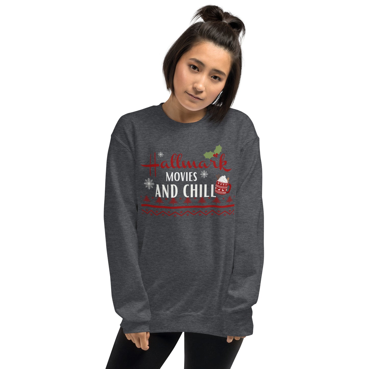 Hallmark Movies and Chill, Hallmark Christmas, Christmas Movies, Christmas Sweatshirt, Cozy, Comfy Sweatshirt, Cute Unisex Sweatshirt