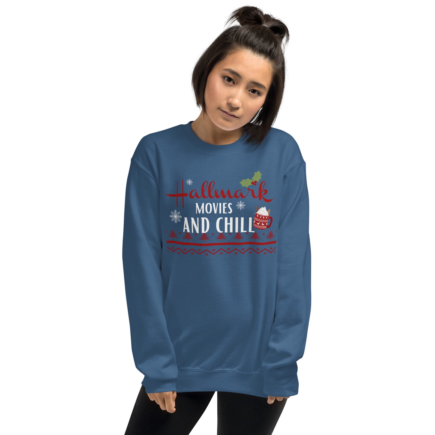 Hallmark Movies and Chill, Hallmark Christmas, Christmas Movies, Christmas Sweatshirt, Cozy, Comfy Sweatshirt, Cute Unisex Sweatshirt