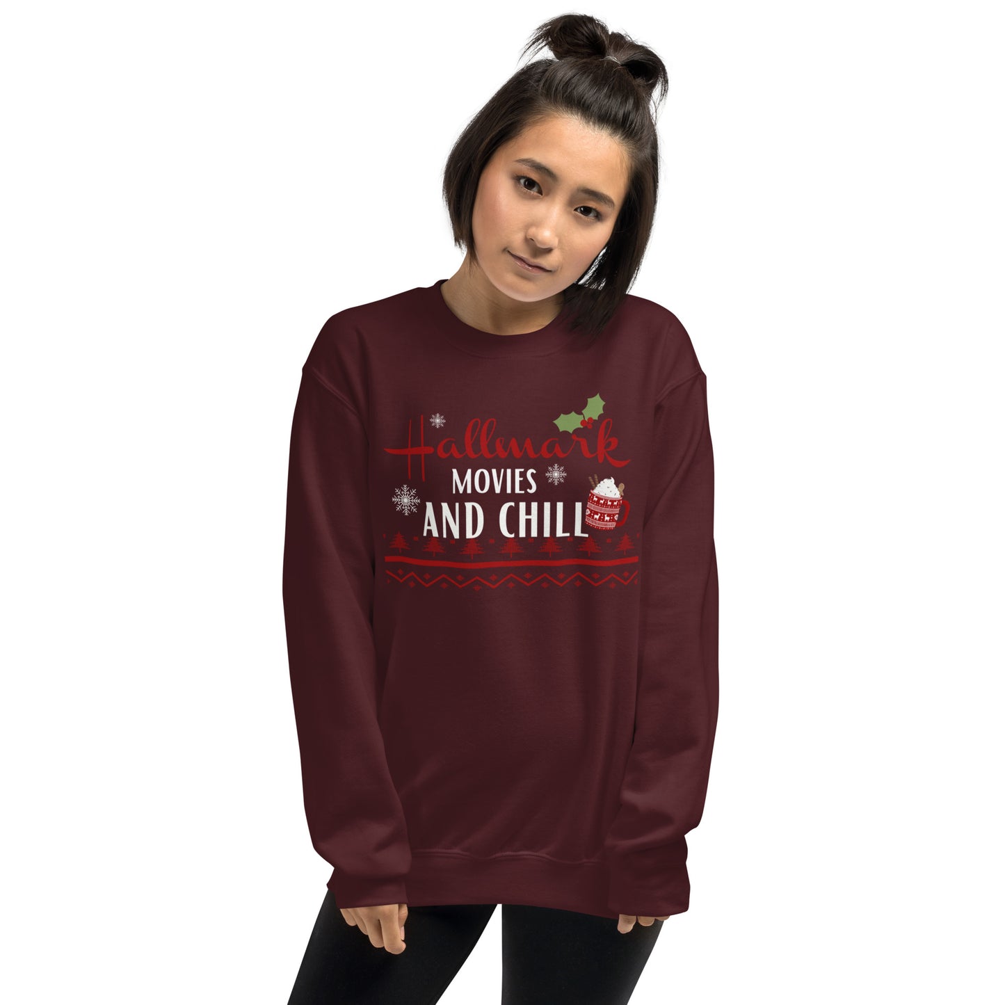 Hallmark Movies and Chill, Hallmark Christmas, Christmas Movies, Christmas Sweatshirt, Cozy, Comfy Sweatshirt, Cute Unisex Sweatshirt