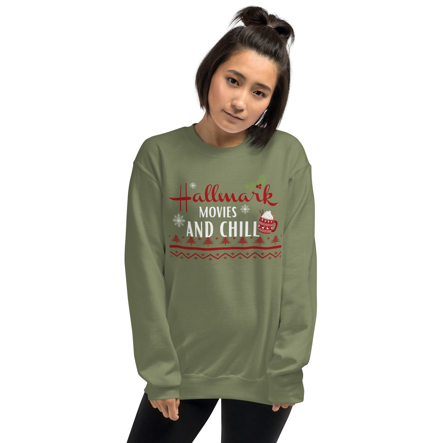 Hallmark Movies and Chill, Hallmark Christmas, Christmas Movies, Christmas Sweatshirt, Cozy, Comfy Sweatshirt, Cute Unisex Sweatshirt