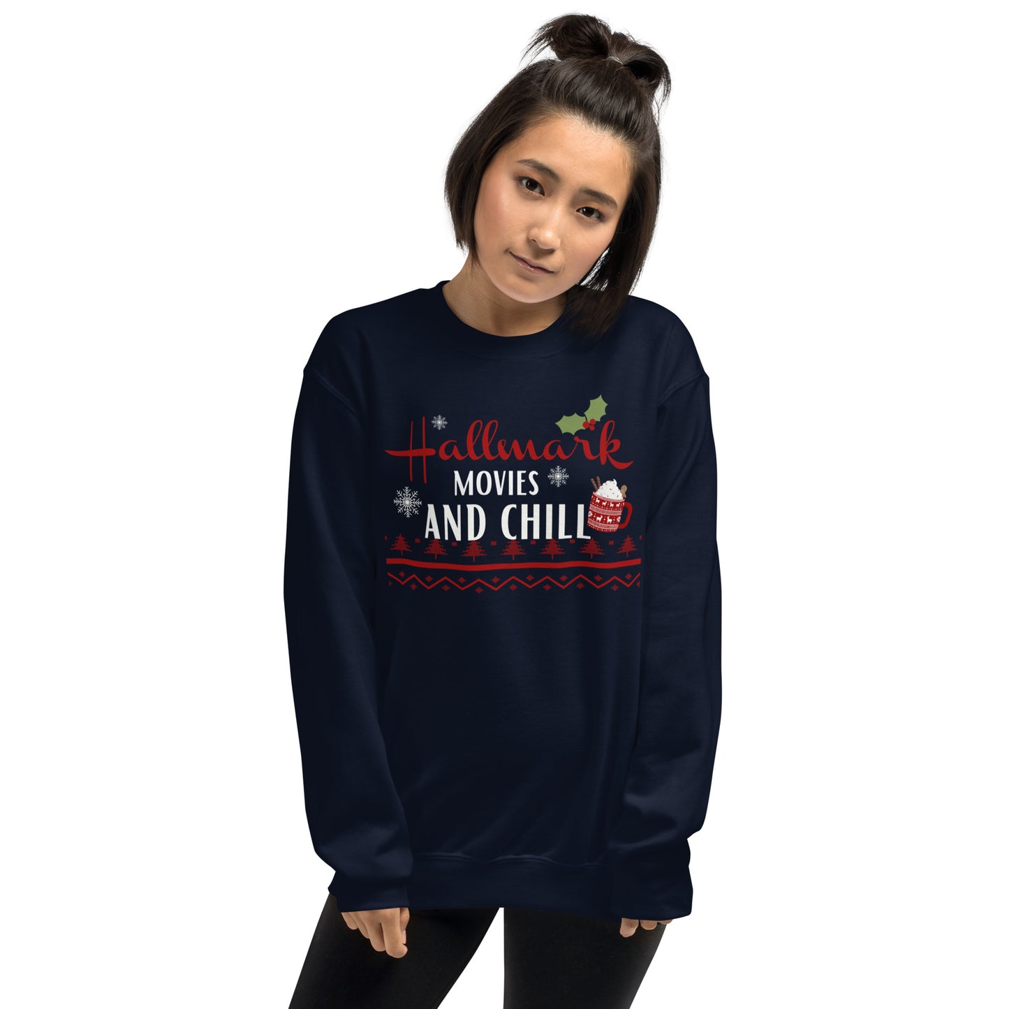 Hallmark Movies and Chill, Hallmark Christmas, Christmas Movies, Christmas Sweatshirt, Cozy, Comfy Sweatshirt, Cute Unisex Sweatshirt