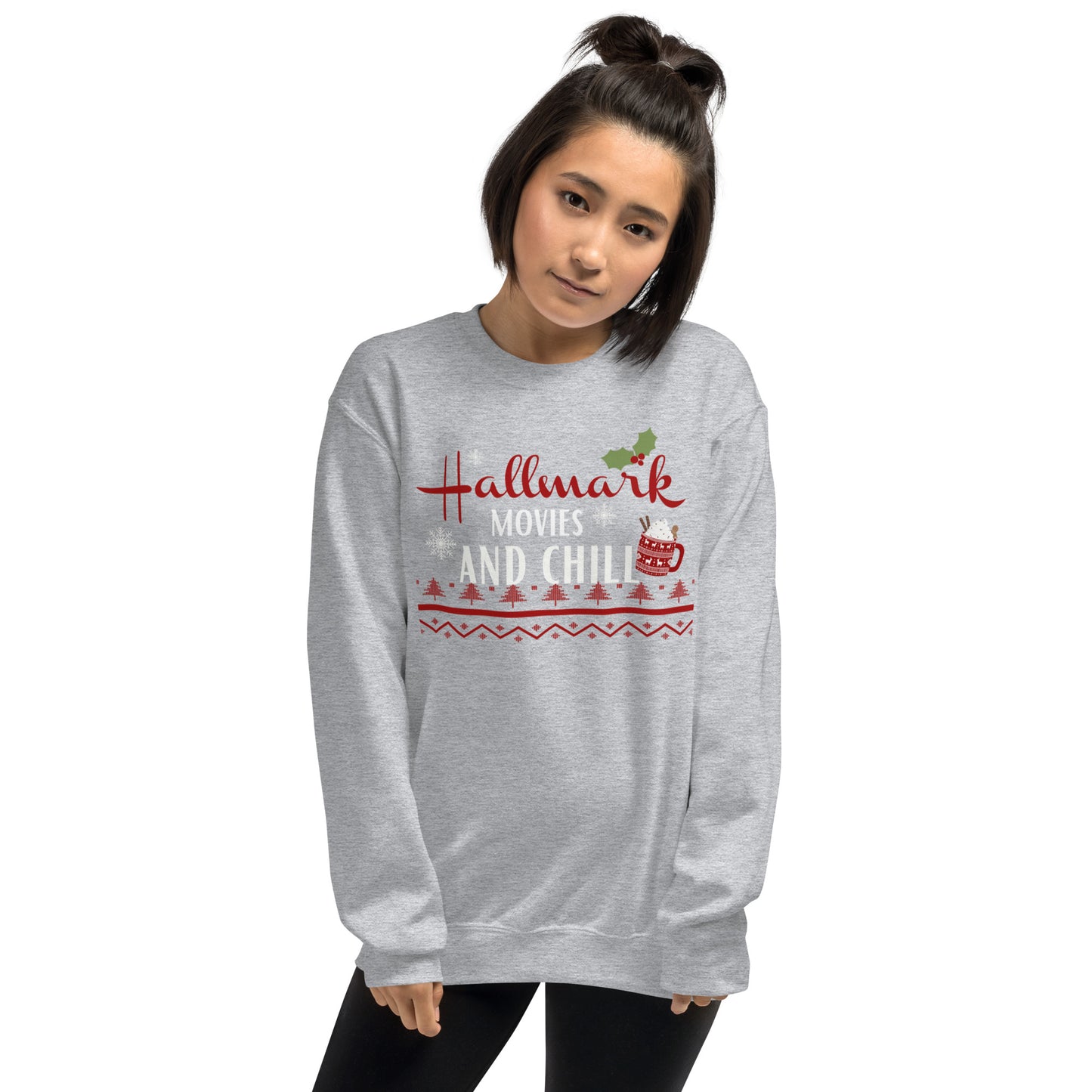 Hallmark Movies and Chill, Hallmark Christmas, Christmas Movies, Christmas Sweatshirt, Cozy, Comfy Sweatshirt, Cute Unisex Sweatshirt