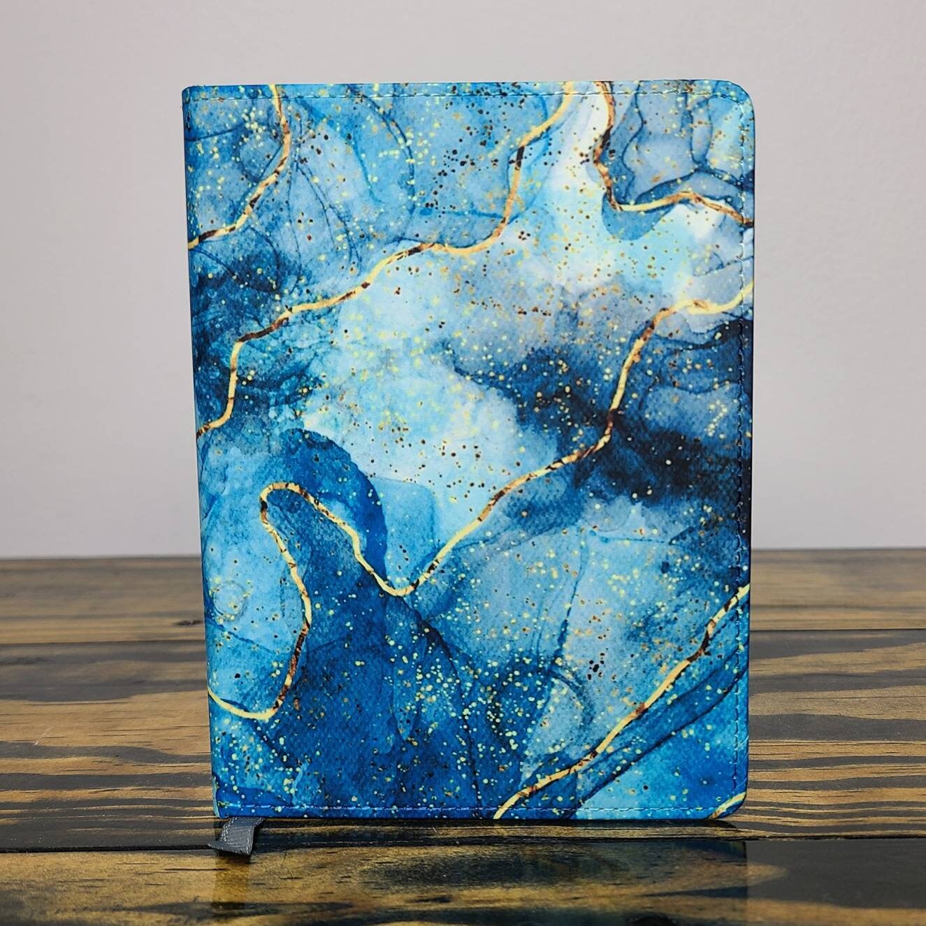 Abstract Journal, Blue and Gold Notebook, Writer's Journal, Journaling, Gift for Her, Writer, Cute Journal, Pretty Journal, Stocking Stuffer