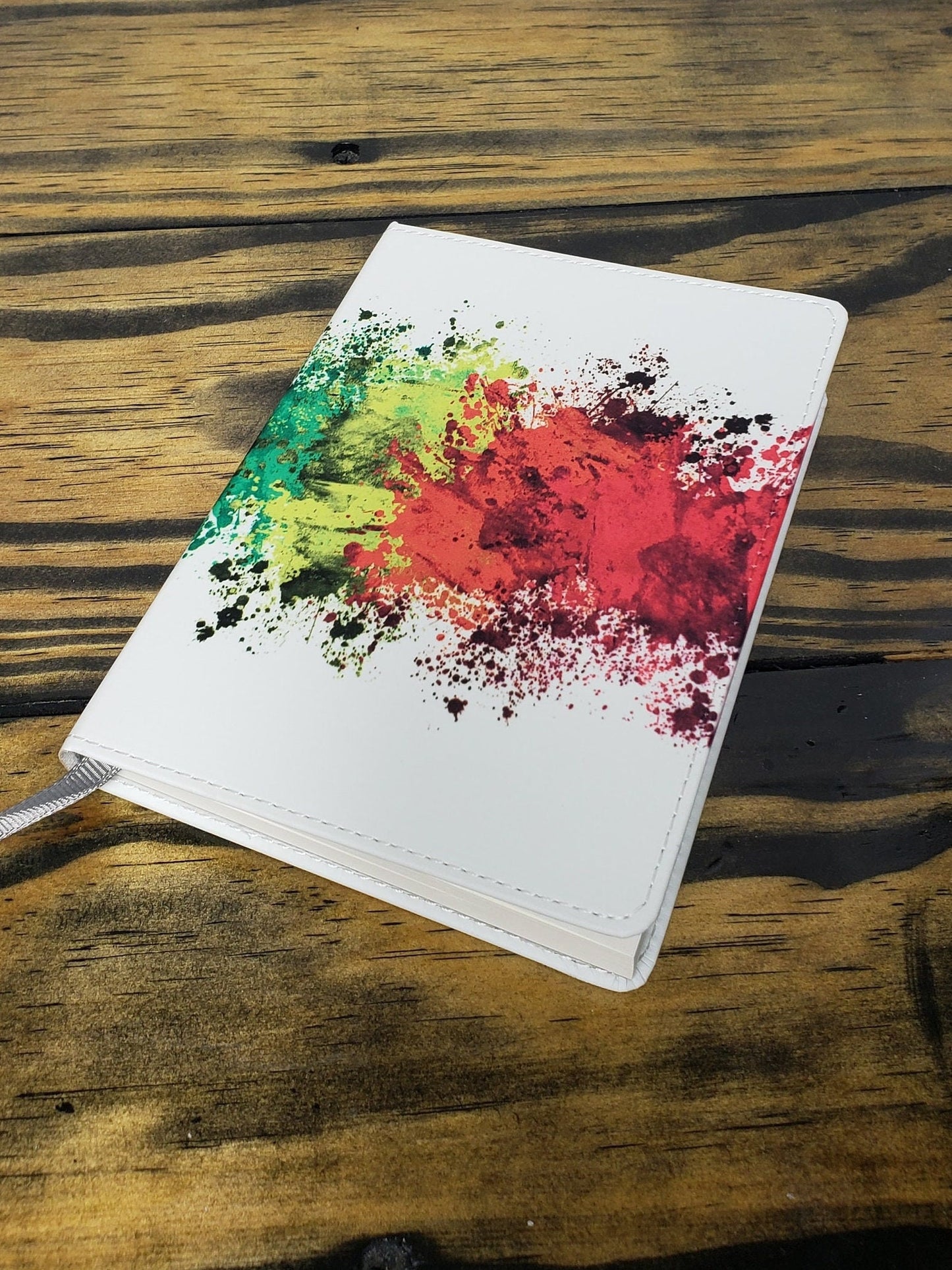 Rainbow Paint Journal, Colorful Notebook, Abstract, Artwork, Artsy, Pretty Journal, Gift for Her, Gift for Artist, Paint Spatter