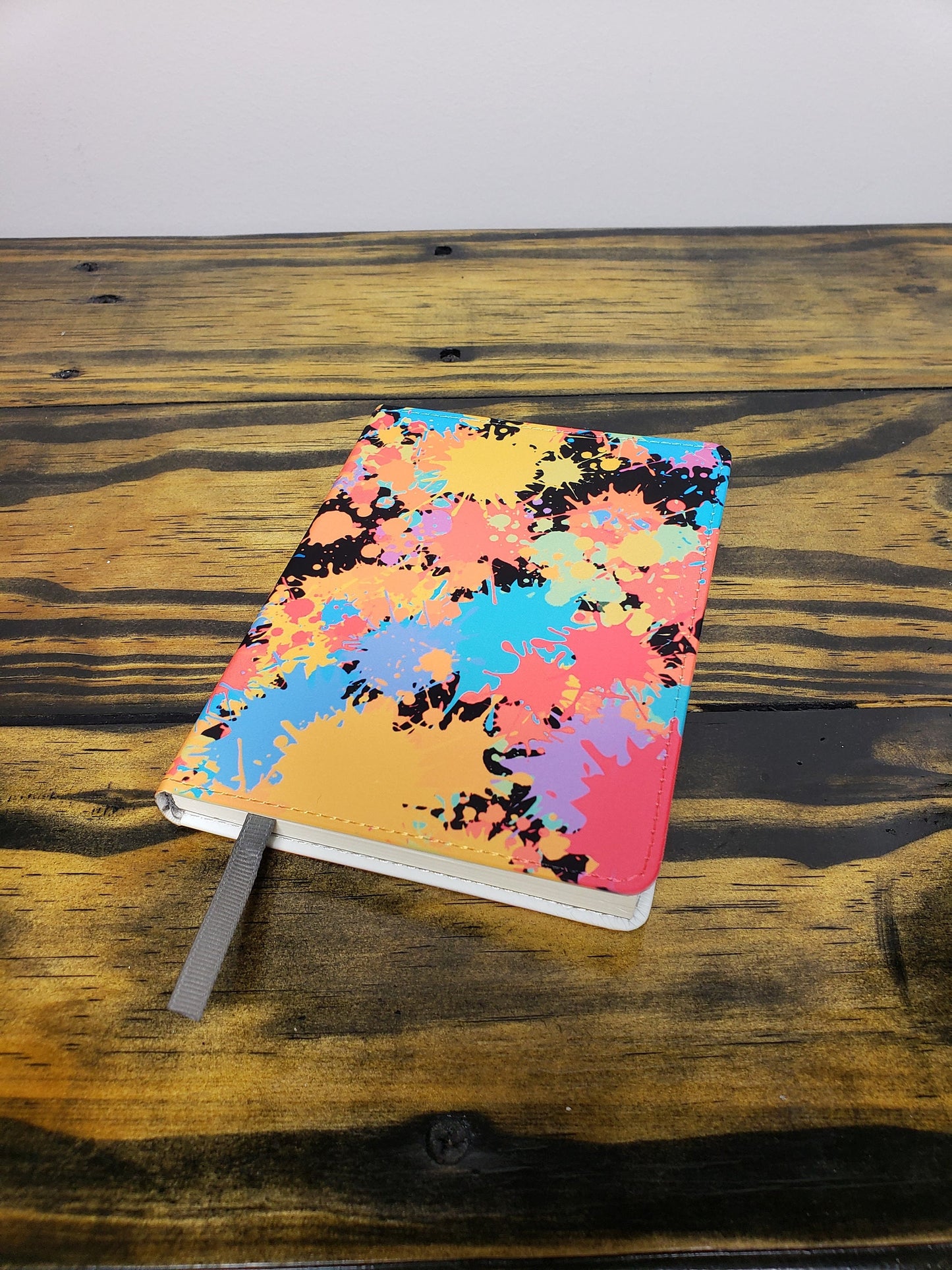 Paint Splatter Journal, Retro Journal, 90s Vibes, Colorful Journal, Throwback, Cute Notebook, Pink and Blue, 90s Kid, Abstract