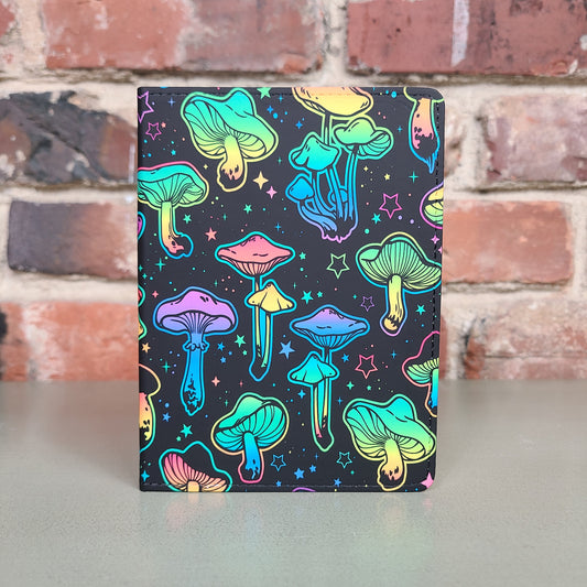 Psychedelic Mushroom Journal, Neon, Colorful Journal, Mushrooms, Notebook, Neon Pink, Neon Green, Purple,  Reusable Journal