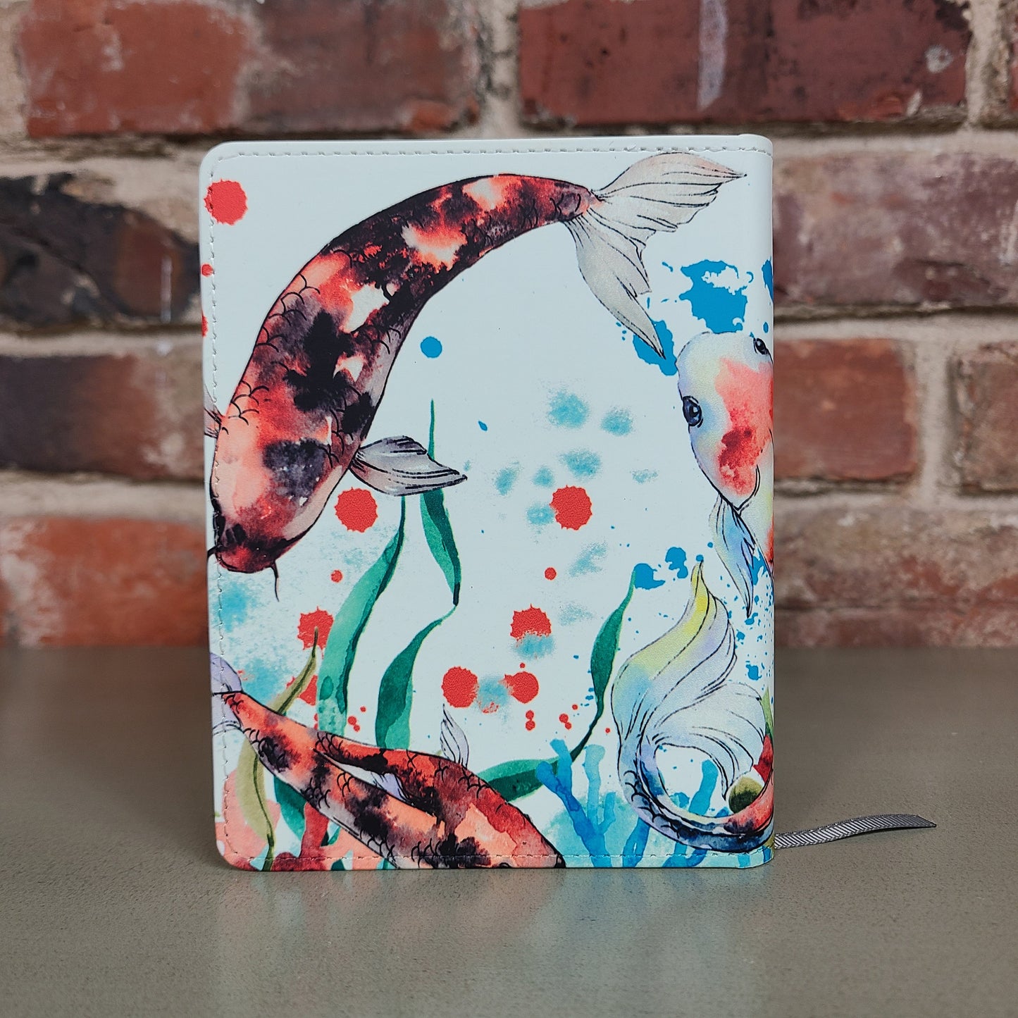 Koi Fish Journal, Watercolor Journal, Fish, Japanese, Koi Pond, Water Garden, Artistic, Pretty Journal, Colorful, Notebook Journal