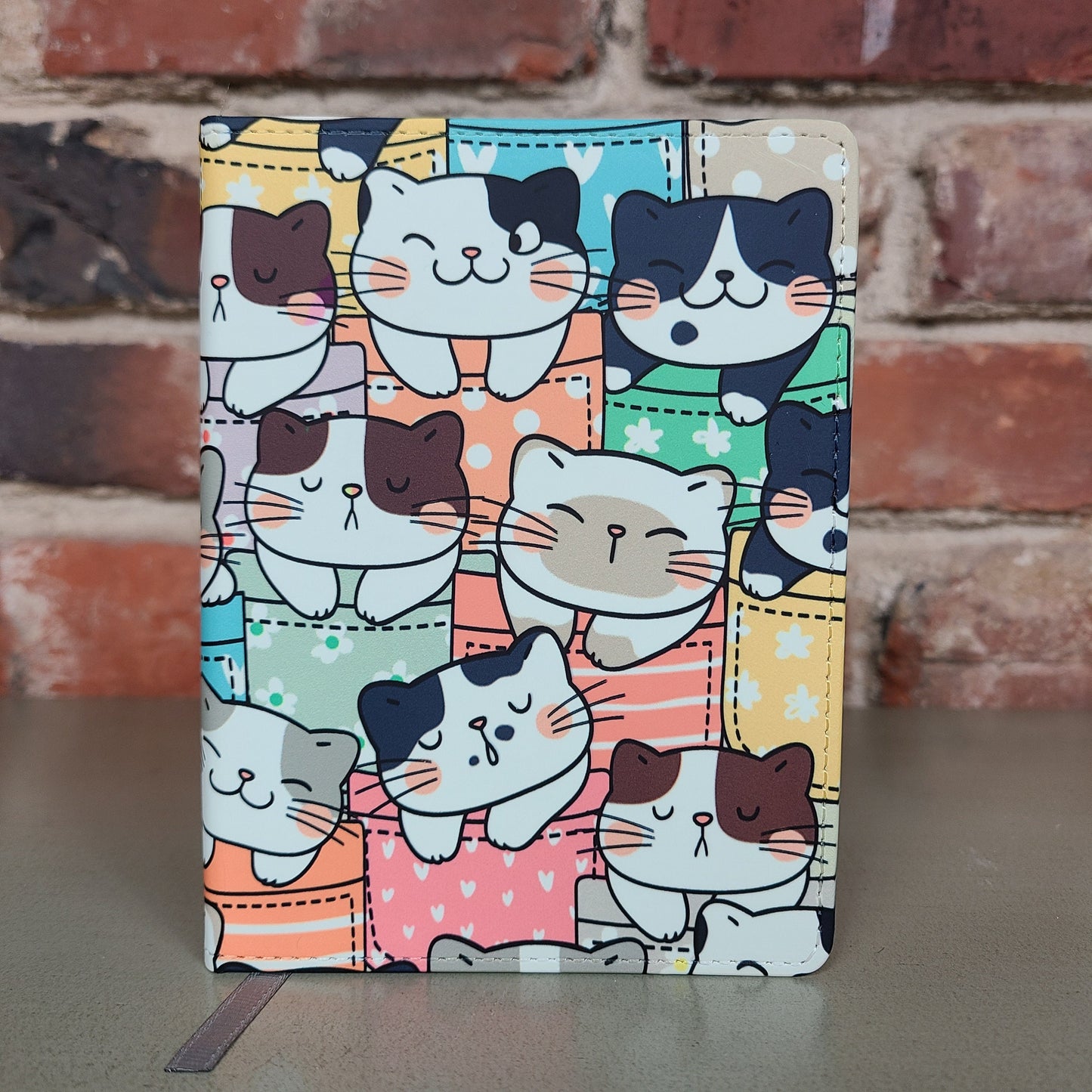 Cats in Pocket Journal Colorful Cats Cat Lover, Journals and Notebooks for Women, Kitten Notebook Cartoon Cat, Birthday Gift