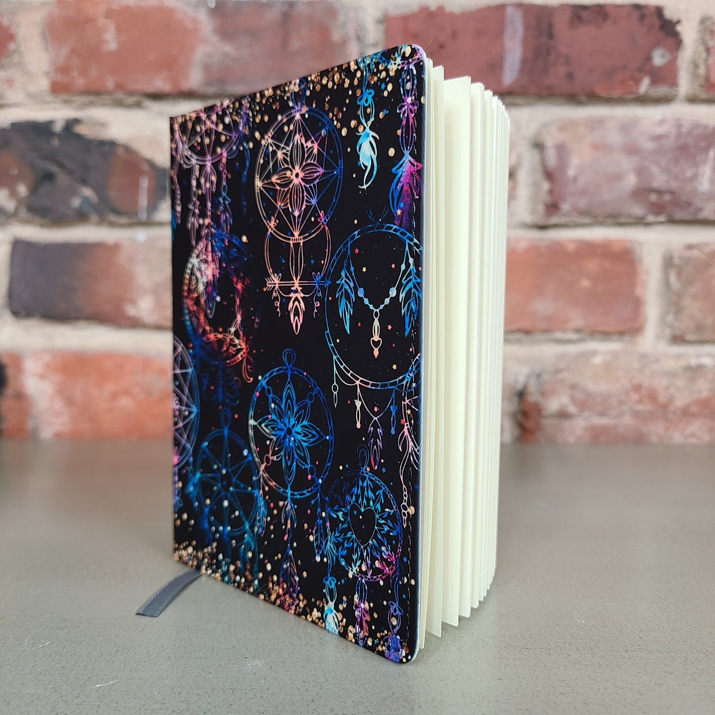 Boho Dreamcatcher Journal for Her Fantasy Journal Glitter Notebook Colorful Journal, Journaling Feather Dream Journal Sketchbook