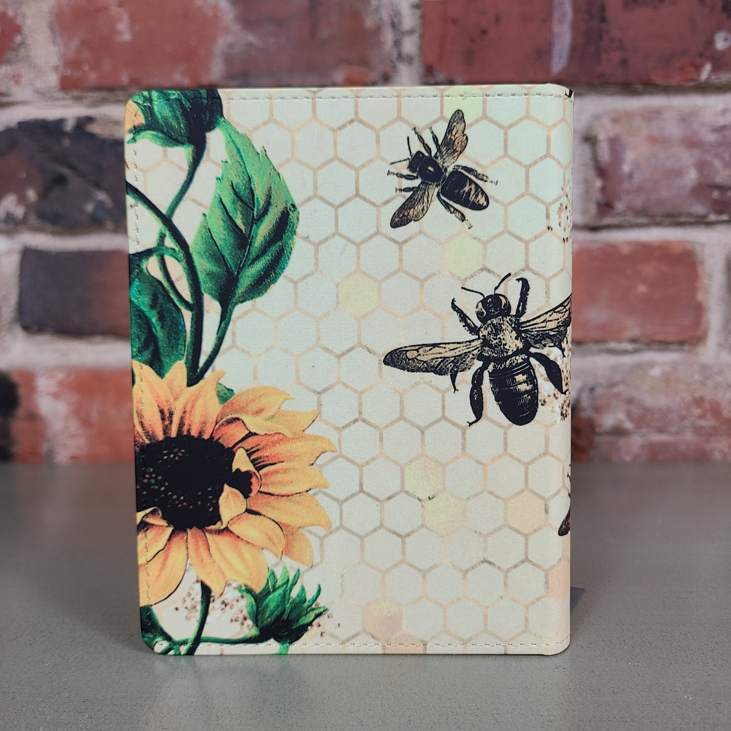 Honeycomb Bee Sunflower Journal, Spring, Flower Journal, Garden, Bee Hive, Yellow, Gold, Pretty Journal, Journals and Notebooks for Women